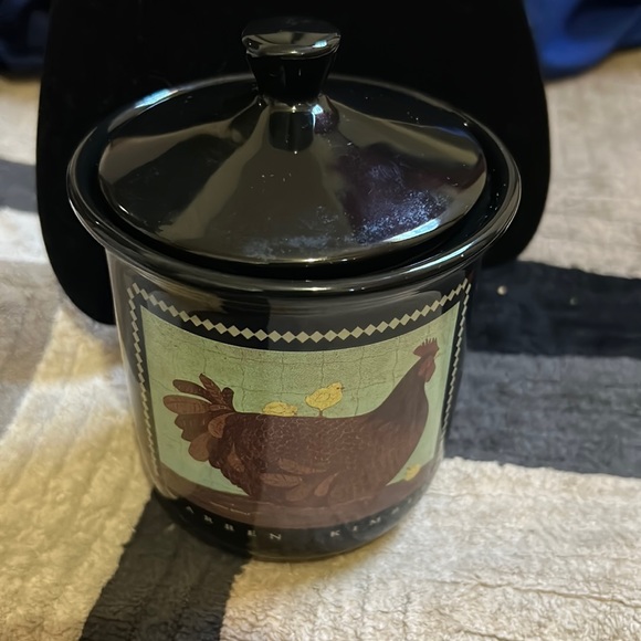 Warren Kimble Folk Art Storage Container with Lid. - Picture 1 of 10